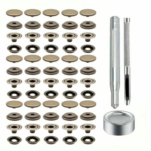 Druckknopf-Set, 15 mm, 100 Stück – 25 Sets Druckknöpfe aus Edelstahl in Marinequalität für Bootsabdeckungen, Nähen von Leder, Segeltuch – 100 Stück Bronze Druckknopf-Set, 15 mm, 100 Stück – 25 Sets Druckknöpfe aus Edelstahl in Marinequalität für Bootsabdeckungen, Nähen von Leder, Segeltuch – 100 Stück Bronze von LNHBZ