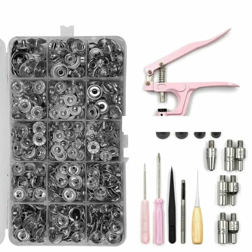 Druckknopf-Sets aus Metall mit Druckknopf-Montagezange, Formen für Kleidung, Kleidungsstücke, Jeans, Taschen, Schuhe, Lederhandwerk, Gunblack, Set A Druckknopf-Sets aus Metall mit Druckknopf-Montagezange, Formen für Kleidung, Kleidungsstücke, Jeans, Taschen, Schuhe, Lederhandwerk, Gunblack, Set A von LNHBZ