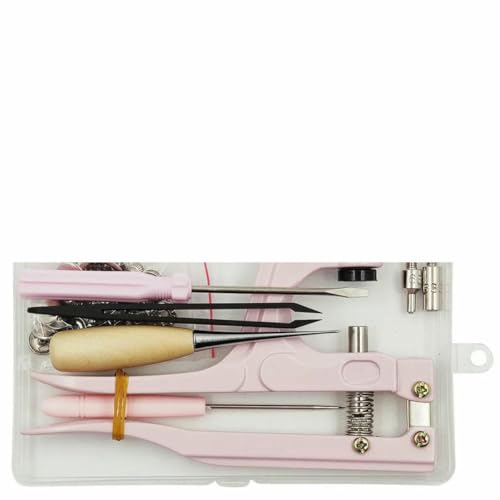 Druckknopf-Sets aus Metall mit Druckknopf-Montagezangenformen für Kleidung, Kleidungsstücke, Jeans, Taschen, Schuhe, Lederhandwerk, rosa, Zangen-Set A Druckknopf-Sets aus Metall mit Druckknopf-Montagezangenformen für Kleidung, Kleidungsstücke, Jeans, Taschen, Schuhe, Lederhandwerk, rosa, Zangen-Set A von LNHBZ