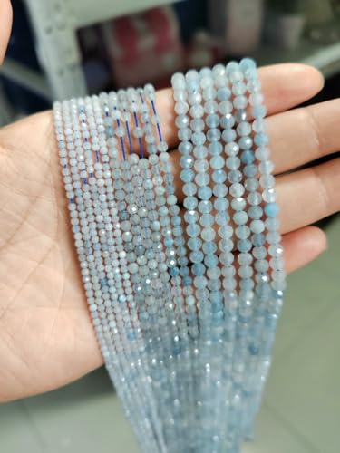 Facettierte mehrfarbige Quarzperlen, 2 mm, 3,0 mm, 4,0 mm, rund, Granat, Tigerauge, Achate, Kristall, lose Perlen zur Schmuckherstellung, Armband, DIY, Aquamarin, 4,0 mm, ca. 80 S Facettierte mehrfarbige Quarzperlen, 2 mm, 3,0 mm, 4,0 mm, rund, Granat, Tigerauge, Achate, Kristall, lose Perlen zur Schmuckherstellung, Armband, DIY, Aquamarin, 4,0 mm, ca. 80 S von LNHBZ