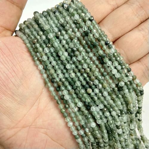 Facettierte mehrfarbige Quarzperlen, 2 mm, 3,0 mm, 4,0 mm, rund, Granat, Tigerauge, Achate, Kristall, lose Perlen zur Schmuckherstellung, Armband, DIY, Rutilquarz, 4,0 mm, ca. 80 Facettierte mehrfarbige Quarzperlen, 2 mm, 3,0 mm, 4,0 mm, rund, Granat, Tigerauge, Achate, Kristall, lose Perlen zur Schmuckherstellung, Armband, DIY, Rutilquarz, 4,0 mm, ca. 80 von LNHBZ
