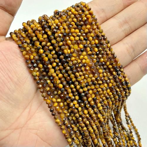 Facettierte mehrfarbige Quarzperlen, 2 mm, 3,0 mm, 4,0 mm, rund, Granat, Tigerauge, Achate, Kristall, lose Perlen zur Schmuckherstellung, Armband, DIY, Tigerauge, 4,0 mm, ca. 80 S Facettierte mehrfarbige Quarzperlen, 2 mm, 3,0 mm, 4,0 mm, rund, Granat, Tigerauge, Achate, Kristall, lose Perlen zur Schmuckherstellung, Armband, DIY, Tigerauge, 4,0 mm, ca. 80 S von LNHBZ
