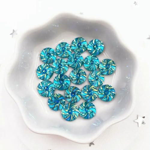 Glänzende 40 Stück AB-Harz 10 mm Wirbelwind Runde Flatback Strass-Knöpfe Applikationen DIY Hochzeit Scrapbook Craft L13-7 von LNHBZ