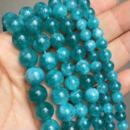 Großhandel Jade-Chalcedon-Perlen, Naturstein, für die Schmuckherstellung, lose Abstandshalter, rund, DIY-Halskette, Armband, 38,1 cm, Amazonit-Jade, 8 mm, 46 Stück Perlen Großhandel Jade-Chalcedon-Perlen, Naturstein, für die Schmuckherstellung, lose Abstandshalter, rund, DIY-Halskette, Armband, 38,1 cm, Amazonit-Jade, 8 mm, 46 Stück Perlen von LNHBZ