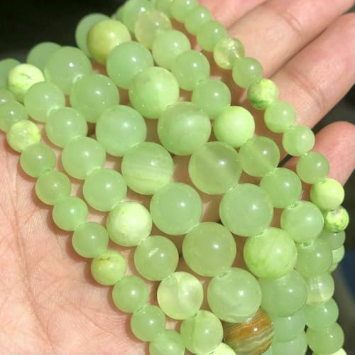 Großhandel Jade-Chalcedon-Perlen, Naturstein, für die Schmuckherstellung, lose Abstandshalter, rund, DIY-Halskette, Armband, 38,1 cm, grün, Hauqing-Jade, 8 mm, 46 Stück Perlen Großhandel Jade-Chalcedon-Perlen, Naturstein, für die Schmuckherstellung, lose Abstandshalter, rund, DIY-Halskette, Armband, 38,1 cm, grün, Hauqing-Jade, 8 mm, 46 Stück Perlen von LNHBZ