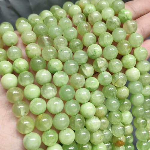 Großhandel Jade-Chalcedon-Perlen, Naturstein, für die Schmuckherstellung, lose Abstandshalter, rund, DIY-Halskette, Armband, 38,1 cm, grüne Jade, 4,0 mm, 91 Stück Perlen von LNHBZ