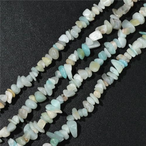 Großhandel Naturstein-Achat-Chips-Perlen 5–8 mm, unregelmäßige Malachit-Amazonit-Opal-Quarz-Edelsteine, Kiesperlen zur Schmuckherstellung, Amazonit, ca. 81,3 cm Großhandel Naturstein-Achat-Chips-Perlen 5–8 mm, unregelmäßige Malachit-Amazonit-Opal-Quarz-Edelsteine, Kiesperlen zur Schmuckherstellung, Amazonit, ca. 81,3 cm von LNHBZ