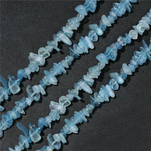Großhandel Naturstein-Achat-Chips-Perlen 5–8 mm, unregelmäßige Malachit-Amazonit-Opal-Quarz-Edelsteine, Kiesperlen zur Schmuckherstellung, Aquamarin, ca. 81,3 cm Großhandel Naturstein-Achat-Chips-Perlen 5–8 mm, unregelmäßige Malachit-Amazonit-Opal-Quarz-Edelsteine, Kiesperlen zur Schmuckherstellung, Aquamarin, ca. 81,3 cm von LNHBZ