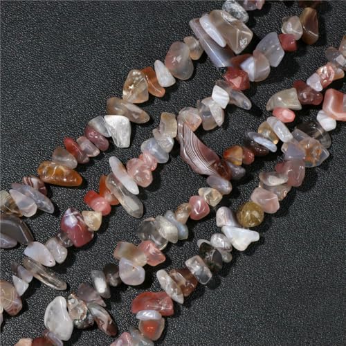 Großhandel Naturstein-Achat-Chips-Perlen 5–8 mm, unregelmäßige Malachit-Amazonit-Opal-Quarz-Edelsteine, Kiesperlen zur Schmuckherstellung, Botswana-Achat, ca. 38,1 cm Großhandel Naturstein-Achat-Chips-Perlen 5–8 mm, unregelmäßige Malachit-Amazonit-Opal-Quarz-Edelsteine, Kiesperlen zur Schmuckherstellung, Botswana-Achat, ca. 38,1 cm von LNHBZ