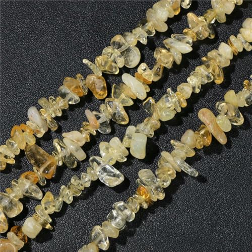 Großhandel Naturstein-Achat-Chips-Perlen 5–8 mm, unregelmäßige Malachit-Amazonit-Opal-Quarz-Edelsteine, Kiesperlen zur Schmuckherstellung, Citrin, ca. 81,3 cm Großhandel Naturstein-Achat-Chips-Perlen 5–8 mm, unregelmäßige Malachit-Amazonit-Opal-Quarz-Edelsteine, Kiesperlen zur Schmuckherstellung, Citrin, ca. 81,3 cm von LNHBZ