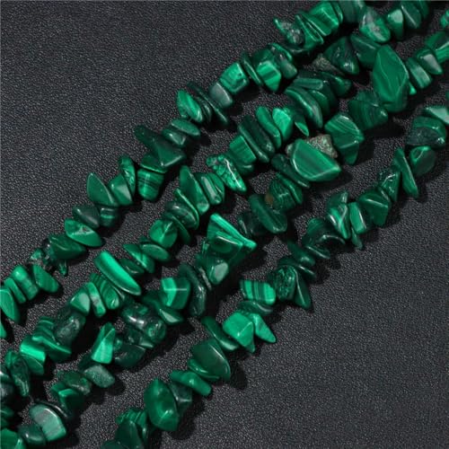 Großhandel Naturstein-Achat-Chips-Perlen 5–8 mm, unregelmäßige Malachit-Amazonit-Opal-Quarz-Edelsteine, Kiesperlen zur Schmuckherstellung, Malachit, ca. 81,3 cm Großhandel Naturstein-Achat-Chips-Perlen 5–8 mm, unregelmäßige Malachit-Amazonit-Opal-Quarz-Edelsteine, Kiesperlen zur Schmuckherstellung, Malachit, ca. 81,3 cm von LNHBZ