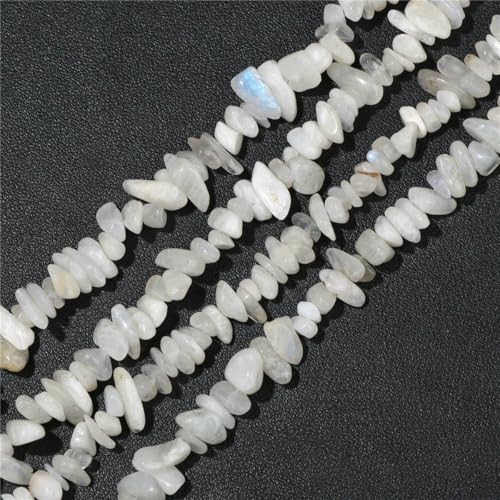 Großhandel Naturstein-Achat-Chips-Perlen 5–8 mm, unregelmäßige Malachit-Amazonit-Opal-Quarz-Edelsteine, Kiesperlen zur Schmuckherstellung, Mondstein, ca. 81,3 cm Großhandel Naturstein-Achat-Chips-Perlen 5–8 mm, unregelmäßige Malachit-Amazonit-Opal-Quarz-Edelsteine, Kiesperlen zur Schmuckherstellung, Mondstein, ca. 81,3 cm von LNHBZ
