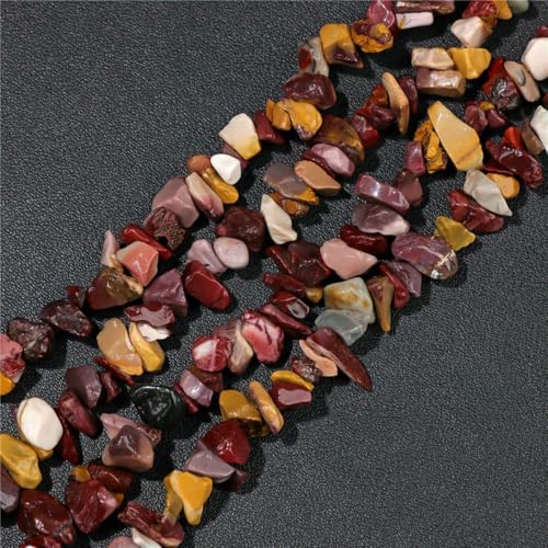 Großhandel Naturstein-Achat-Chips-Perlen 5–8 mm, unregelmäßige Malachit-Amazonit-Opal-Quarz-Edelsteine, Kiesperlen zur Schmuckherstellung, Mookait, ca. 38,1 cm Großhandel Naturstein-Achat-Chips-Perlen 5–8 mm, unregelmäßige Malachit-Amazonit-Opal-Quarz-Edelsteine, Kiesperlen zur Schmuckherstellung, Mookait, ca. 38,1 cm von LNHBZ