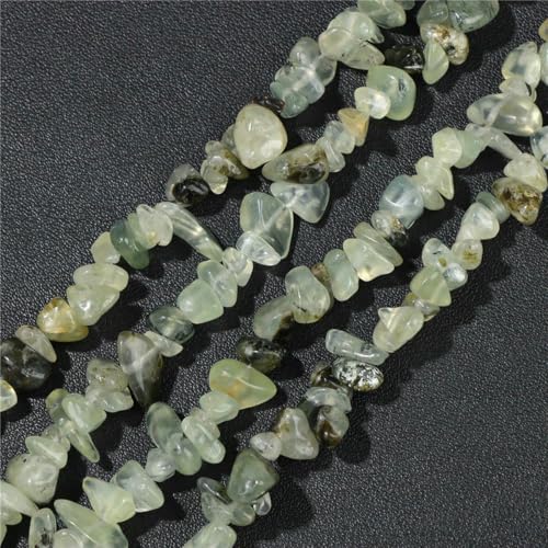 Großhandel Naturstein-Achat-Chips-Perlen 5–8 mm, unregelmäßige Malachit-Amazonit-Opal-Quarz-Edelsteine, Kiesperlen zur Schmuckherstellung, Prehnit, ca. 81,3 cm Großhandel Naturstein-Achat-Chips-Perlen 5–8 mm, unregelmäßige Malachit-Amazonit-Opal-Quarz-Edelsteine, Kiesperlen zur Schmuckherstellung, Prehnit, ca. 81,3 cm von LNHBZ