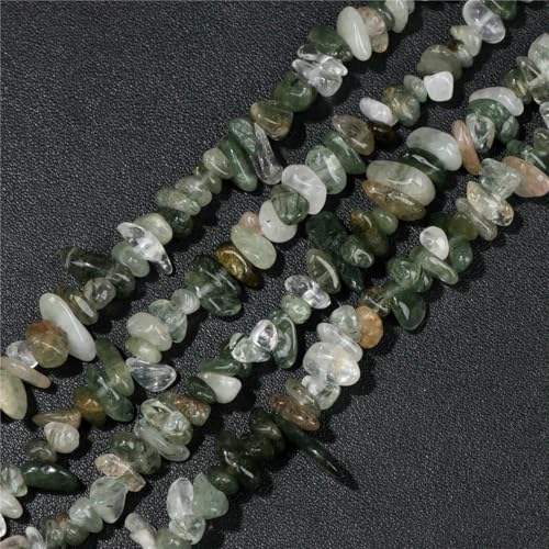Großhandel Naturstein-Achat-Chips-Perlen 5–8 mm, unregelmäßige Malachit-Amazonit-Opal-Quarz-Edelsteine, Kiesperlen zur Schmuckherstellung, Rutilquarz, ca. 81,3 cm Großhandel Naturstein-Achat-Chips-Perlen 5–8 mm, unregelmäßige Malachit-Amazonit-Opal-Quarz-Edelsteine, Kiesperlen zur Schmuckherstellung, Rutilquarz, ca. 81,3 cm von LNHBZ