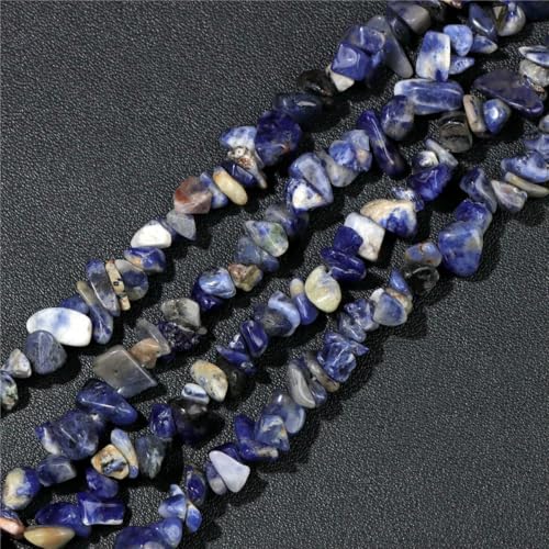 Großhandel Naturstein-Achat-Chips-Perlen 5–8 mm, unregelmäßige Malachit-Amazonit-Opal-Quarz-Edelsteine, Kiesperlen zur Schmuckherstellung, Sodalith, ca. 81,3 cm Großhandel Naturstein-Achat-Chips-Perlen 5–8 mm, unregelmäßige Malachit-Amazonit-Opal-Quarz-Edelsteine, Kiesperlen zur Schmuckherstellung, Sodalith, ca. 81,3 cm von LNHBZ