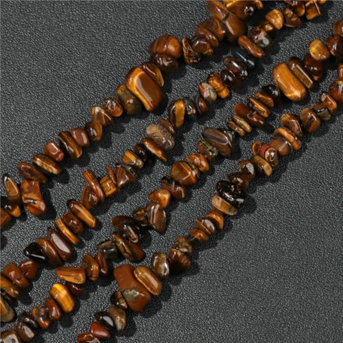Großhandel Naturstein-Achat-Chips-Perlen 5–8 mm, unregelmäßige Malachit-Amazonit-Opal-Quarz-Edelsteine, Kiesperlen zur Schmuckherstellung, Tigerauge, ca. 81,3 cm Großhandel Naturstein-Achat-Chips-Perlen 5–8 mm, unregelmäßige Malachit-Amazonit-Opal-Quarz-Edelsteine, Kiesperlen zur Schmuckherstellung, Tigerauge, ca. 81,3 cm von LNHBZ