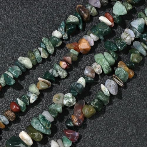 Großhandel Naturstein-Achat-Chips-Perlen 5–8 mm, unregelmäßige Malachit-Amazonit-Opal-Quarz-Edelsteine, Kiesperlen zur Schmuckherstellung, indischer Achat, ca. 81,3 cm Großhandel Naturstein-Achat-Chips-Perlen 5–8 mm, unregelmäßige Malachit-Amazonit-Opal-Quarz-Edelsteine, Kiesperlen zur Schmuckherstellung, indischer Achat, ca. 81,3 cm von LNHBZ