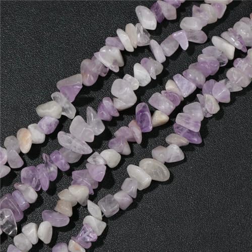 Großhandel Naturstein-Achat-Chips-Perlen 5–8 mm, unregelmäßige Malachit-Amazonit-Opal-Quarz-Edelsteine, Kiesperlen zur Schmuckherstellung, lila Jade, ca. 81,3 cm Großhandel Naturstein-Achat-Chips-Perlen 5–8 mm, unregelmäßige Malachit-Amazonit-Opal-Quarz-Edelsteine, Kiesperlen zur Schmuckherstellung, lila Jade, ca. 81,3 cm von LNHBZ