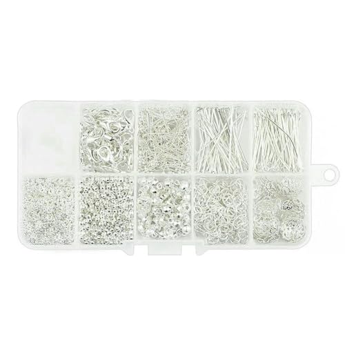 Kc Goldfarbenes Legierungsschmuck-Set mit offenen Biegeringen, Zubehör-Set für DIY-Armband, Halskette, Kettenherstellung, Zubehör, 4 6 8 mm, FZ06, 1 Set von LNHBZ