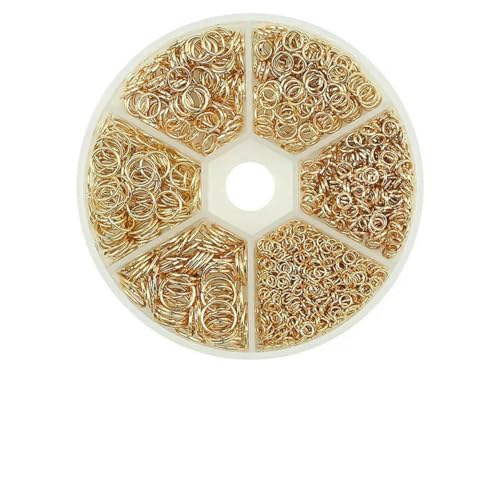 Kc Goldfarbenes Legierungsschmuck-Set mit offenen Biegeringen, Zubehör-Set für DIY-Armband, Halskette, Kettenherstellung, Zubehör, 4 6 8 mm, Kc Goldfarben-Set Kc Goldfarbenes Legierungsschmuck-Set mit offenen Biegeringen, Zubehör-Set für DIY-Armband, Halskette, Kettenherstellung, Zubehör, 4 6 8 mm, Kc Goldfarben-Set von LNHBZ