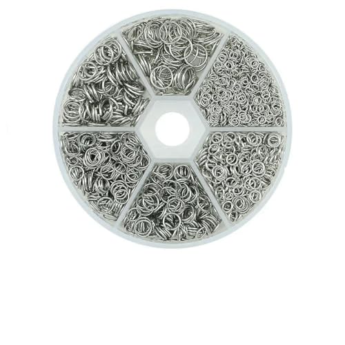 Kc Goldfarbenes Legierungsschmuck-Set mit offenen Biegeringen, Zubehör-Set für DIY-Armband, Halskette, Kettenherstellung, Zubehör, 4 6 8 mm, Weiß, K-Farbset Kc Goldfarbenes Legierungsschmuck-Set mit offenen Biegeringen, Zubehör-Set für DIY-Armband, Halskette, Kettenherstellung, Zubehör, 4 6 8 mm, Weiß, K-Farbset von LNHBZ