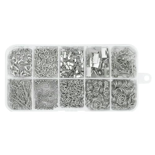Kc Goldfarbenes Legierungsschmuck-Set mit offenen Biegeringen, Zubehör-Set für die Herstellung von Armbändern, Halsketten und Ketten, Zubehörteile, 4 6 8 mm, TH009 Kc Goldfarbenes Legierungsschmuck-Set mit offenen Biegeringen, Zubehör-Set für die Herstellung von Armbändern, Halsketten und Ketten, Zubehörteile, 4 6 8 mm, TH009 von LNHBZ