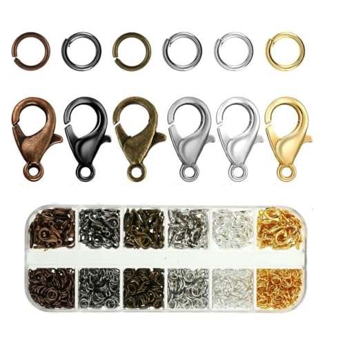 Kc Goldfarbenes Legierungsschmuck-Set mit offenen Biegeringen, Zubehör-Set für die Herstellung von Armbändern, Halsketten und Ketten, Zubehörteile, 4 6 8 mm, TH110 Kc Goldfarbenes Legierungsschmuck-Set mit offenen Biegeringen, Zubehör-Set für die Herstellung von Armbändern, Halsketten und Ketten, Zubehörteile, 4 6 8 mm, TH110 von LNHBZ