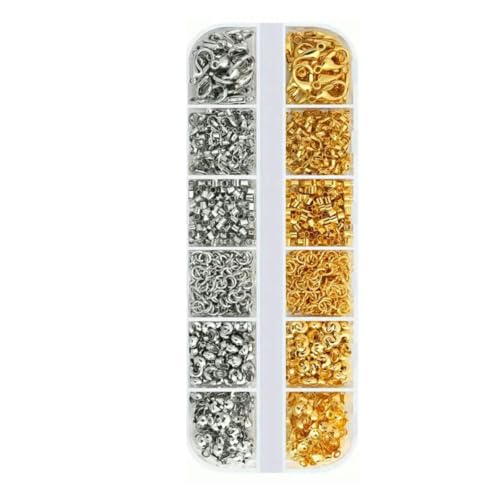 Kc Goldfarbenes Legierungsschmuck-Set mit offenen Biegeringen, Zubehör-Set für die Herstellung von Armbändern, Halsketten und Ketten, Zubehörteile, 4 6 8 mm, TH111 Kc Goldfarbenes Legierungsschmuck-Set mit offenen Biegeringen, Zubehör-Set für die Herstellung von Armbändern, Halsketten und Ketten, Zubehörteile, 4 6 8 mm, TH111 von LNHBZ