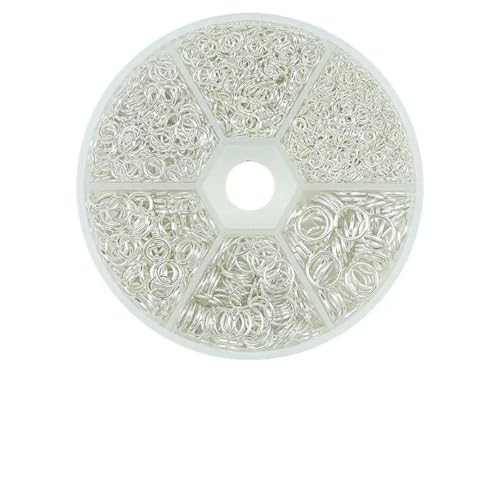 Kc Schmuckset mit offenen Biegeringen aus goldfarbener Legierung, Zubehörset für die Herstellung von Armbändern, Halsketten und Ketten, Zubehörteile, 4 6 8 mm, silberfarbenes Set Kc Schmuckset mit offenen Biegeringen aus goldfarbener Legierung, Zubehörset für die Herstellung von Armbändern, Halsketten und Ketten, Zubehörteile, 4 6 8 mm, silberfarbenes Set von LNHBZ