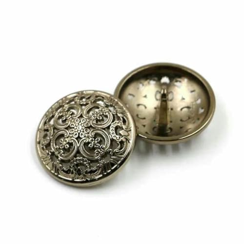 Luxuriöse hohle Metallknöpfe mit Blumenmuster – goldenes Glanz-Finish für Damenjacken, Anzüge und formelle Mäntel. Handgefertigte Knöpfe – GTNK-01 – 15 mm – 10 Stück Luxuriöse hohle Metallknöpfe mit Blumenmuster – goldenes Glanz-Finish für Damenjacken, Anzüge und formelle Mäntel. Handgefertigte Knöpfe – GTNK-01 – 15 mm – 10 Stück von LNHBZ