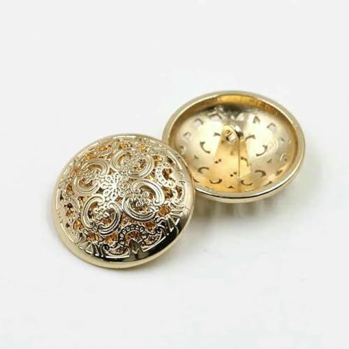 Luxuriöse hohle Metallknöpfe mit Blumenmuster – goldenes Glanz-Finish für Damenjacken, Anzüge und formelle Mäntel. Handgefertigte Knöpfe – GTNK-02 – 20 mm – 10 Stück Luxuriöse hohle Metallknöpfe mit Blumenmuster – goldenes Glanz-Finish für Damenjacken, Anzüge und formelle Mäntel. Handgefertigte Knöpfe – GTNK-02 – 20 mm – 10 Stück von LNHBZ