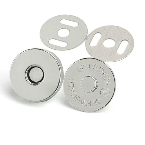 Magnetische Druckknöpfe, Verschlüsse, Knöpfe, Handtaschen, Geldbörsen, Geldbörsen, Basteltaschen, Teile, Zubehör, 14,0 mm, 18 mm – 14,0 mm, Silber, 100 Stück Magnetische Druckknöpfe, Verschlüsse, Knöpfe, Handtaschen, Geldbörsen, Geldbörsen, Basteltaschen, Teile, Zubehör, 14,0 mm, 18 mm – 14,0 mm, Silber, 100 Stück von LNHBZ