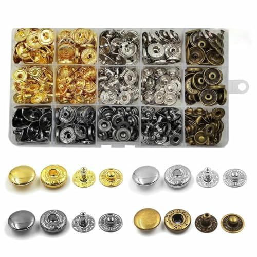 Metall-Druckknopf-Sets mit Druckknopf-Montagezange, Formen für Kleidung, Kleidungsstücke, Jeans, Taschen, Schuhe, Lederhandwerk, 80 Stück, 633, kein Werkzeug Metall-Druckknopf-Sets mit Druckknopf-Montagezange, Formen für Kleidung, Kleidungsstücke, Jeans, Taschen, Schuhe, Lederhandwerk, 80 Stück, 633, kein Werkzeug von LNHBZ