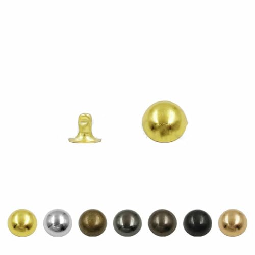 Metall-Kuppelkappennieten, rund, für Lederhandwerk, Taschen, Gürtel, Kleidung, Kleidungsstücke, Schuhe, Kragenteile, Zubehör, 6 mm, Nickel Metall-Kuppelkappennieten, rund, für Lederhandwerk, Taschen, Gürtel, Kleidung, Kleidungsstücke, Schuhe, Kragenteile, Zubehör, 6 mm, Nickel von LNHBZ