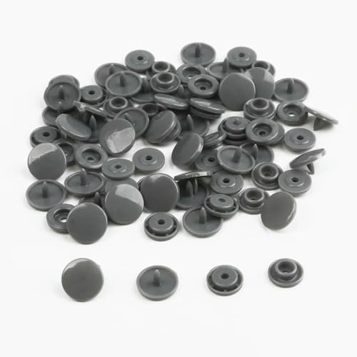 Modische 10/20/50/100 Sets T5 Druckknöpfe Nylonknöpfe Kinderknöpfe Set für Babypuppen Kleidung Nähzubehör-Dunkelgrau-20 Sets von LNHBZ