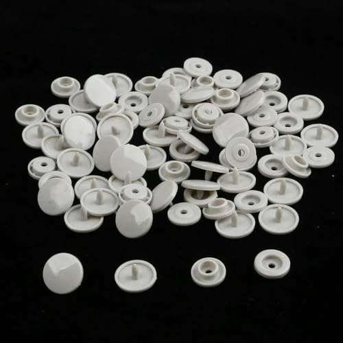 Modische 10/20/50/100 Sets T5 Druckknöpfe Nylonknöpfe Kinderknöpfe Set für Babypuppen Kleidung Nähzubehör-Hellgrau-20 Sets von LNHBZ