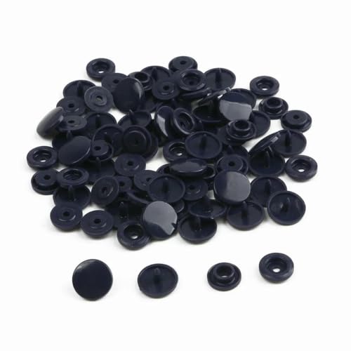Modische 10/20/50/100 Sets T5 Druckknöpfe Nylonknöpfe Kinderknöpfe Set für Babypuppen Kleidung Nähzubehör-Marineblau-10 Sets von LNHBZ