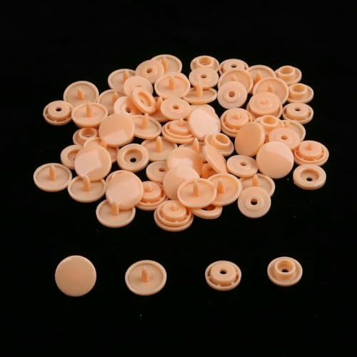 Modische 10/20/50/100 Sets T5 Druckknöpfe Nylonknöpfe Kinderknöpfe Set für Babypuppen Kleidung Nähzubehör-Nude-100 Sets von LNHBZ