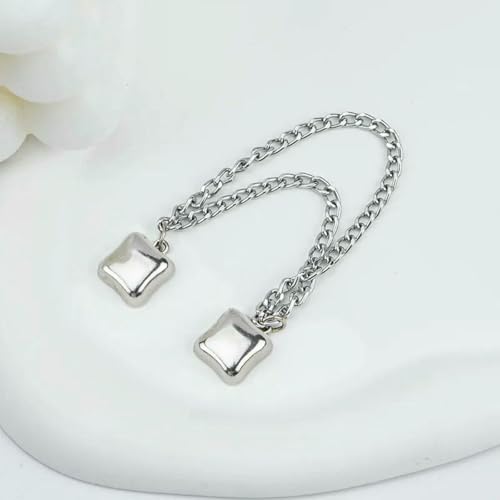 Multifunktions-Magnet-Kleiderclip mit Kette, Metallknöpfe, Clip, Kleidung, Schal, Hosenbeine, Manschetten, Befestigungsmagnet, Pin-8-1pc von LNHBZ