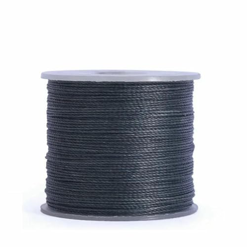 Nähwachsfaden, spaltfrei, 0,4 0,5 0,6 mm, Polyesterseil zum Nähen von Lederbändern, gesintert und gewachst (20 m) – N.21 grau – 0,6 mm Durchmesser von LNHBZ