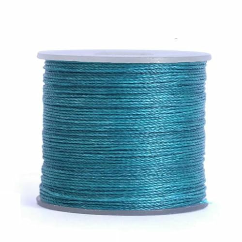 Nähwachsfaden, spaltfrei, 0,4 0,5 0,6 mm, Polyesterseil zum Nähen von Lederbändern, gesintert und gewachst (20 m) – Nr. 19 Brillantblau, 0,6 mm Durchmesser von LNHBZ