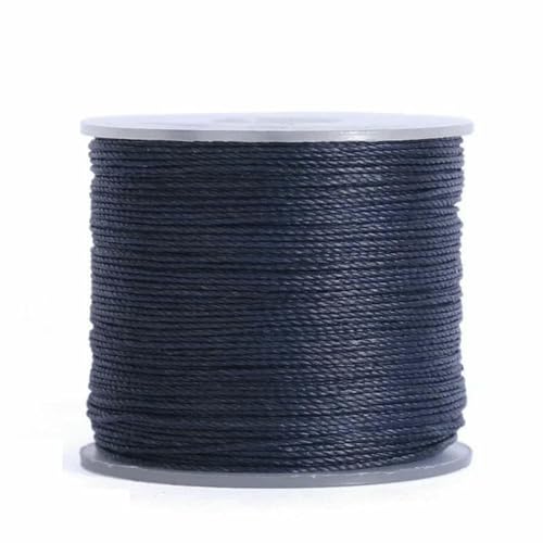 Nähwachsfaden, spaltfrei, 0,4 0,5 0,6 mm, Polyesterseil zum Nähen von Lederbändern, gesintert und gewachst (20 m) – Nr. 22, dunkelgrau, 0,6 mm Durchmesser von LNHBZ