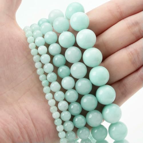 Natürlicher runder Stein, 4 6 8 10 12 mm, Tigerauge, Kristalle, Lava, Türkis, Jade, lose Perlen zur Schmuckherstellung, DIY-Armband, Handarbeit, Amazonit, 12 mm, ca. 30 Perlen Natürlicher runder Stein, 4 6 8 10 12 mm, Tigerauge, Kristalle, Lava, Türkis, Jade, lose Perlen zur Schmuckherstellung, DIY-Armband, Handarbeit, Amazonit, 12 mm, ca. 30 Perlen von LNHBZ