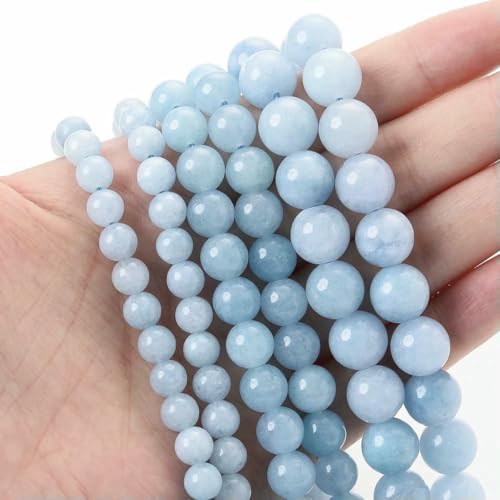 Natürlicher runder Stein, 4 6 8 10 12 mm, Tigerauge, Kristalle, Lava, Türkis, Jade, lose Perlen zur Schmuckherstellung, DIY-Armband, Handarbeit, Aquamarin, 12 mm, ca. 30 Perlen Natürlicher runder Stein, 4 6 8 10 12 mm, Tigerauge, Kristalle, Lava, Türkis, Jade, lose Perlen zur Schmuckherstellung, DIY-Armband, Handarbeit, Aquamarin, 12 mm, ca. 30 Perlen von LNHBZ