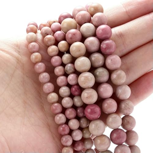 Natürlicher runder Stein, 4 6 8 10 12 mm, Tigerauge, Kristalle, Lava, Türkis, Jade, lose Perlen zur Schmuckherstellung, DIY-Armband, Handarbeit, Rhodochrosit, 12 mm, ca. 30 Perlen Natürlicher runder Stein, 4 6 8 10 12 mm, Tigerauge, Kristalle, Lava, Türkis, Jade, lose Perlen zur Schmuckherstellung, DIY-Armband, Handarbeit, Rhodochrosit, 12 mm, ca. 30 Perlen von LNHBZ