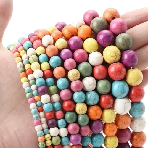 Natürlicher runder Stein, 4 6 8 10 12 mm, Tigerauge, Kristalle, Lava, Türkis, Jade, lose Perlen zur Schmuckherstellung, DIY-Armband, Handarbeit, Türkis, 8 mm, ca. 45 Perlen Natürlicher runder Stein, 4 6 8 10 12 mm, Tigerauge, Kristalle, Lava, Türkis, Jade, lose Perlen zur Schmuckherstellung, DIY-Armband, Handarbeit, Türkis, 8 mm, ca. 45 Perlen von LNHBZ