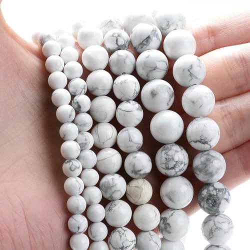 Natürlicher runder Stein, 4 6 8 10 12 mm, Tigerauge, Kristalle, Lava, Türkis, Jade, lose Perlen zur Schmuckherstellung, DIY-Armband, Handarbeit, Weiß-Türkis, 10 mm, ca. 35 Perlen Natürlicher runder Stein, 4 6 8 10 12 mm, Tigerauge, Kristalle, Lava, Türkis, Jade, lose Perlen zur Schmuckherstellung, DIY-Armband, Handarbeit, Weiß-Türkis, 10 mm, ca. 35 Perlen von LNHBZ