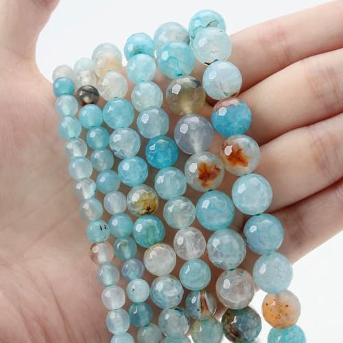 Natürlicher runder Stein, 4 6 8 10 12 mm, Tigerauge, Kristalle, Lava, Türkis, Jade, lose Perlen zur Schmuckherstellung, DIY-Armband, Handarbeit, blauer Achat, 12 mm, ca. 30 Perlen Natürlicher runder Stein, 4 6 8 10 12 mm, Tigerauge, Kristalle, Lava, Türkis, Jade, lose Perlen zur Schmuckherstellung, DIY-Armband, Handarbeit, blauer Achat, 12 mm, ca. 30 Perlen von LNHBZ