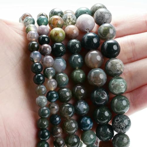 Natürlicher runder Stein, 4 6 8 10 12 mm, Tigerauge, Kristalle, Lava, Türkis, Jade, lose Perlen zur Schmuckherstellung, DIY-Armband, Handarbeit, indischer Achat, ca. 12 mm, 30 Perlen Natürlicher runder Stein, 4 6 8 10 12 mm, Tigerauge, Kristalle, Lava, Türkis, Jade, lose Perlen zur Schmuckherstellung, DIY-Armband, Handarbeit, indischer Achat, ca. 12 mm, 30 Perlen von LNHBZ